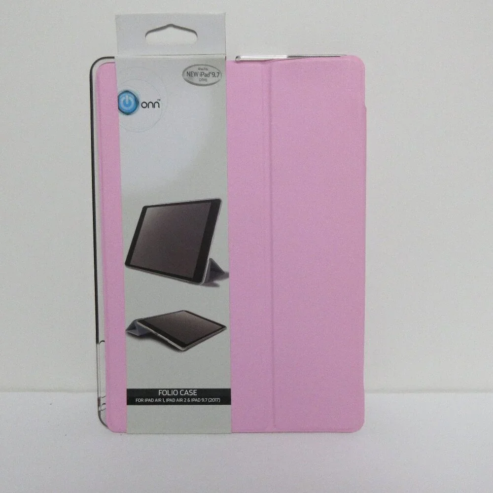 New ONN Folio Case for iPad Air 1, iPad Air 2 & iPad 9.7 - Pink Magnetic Closur